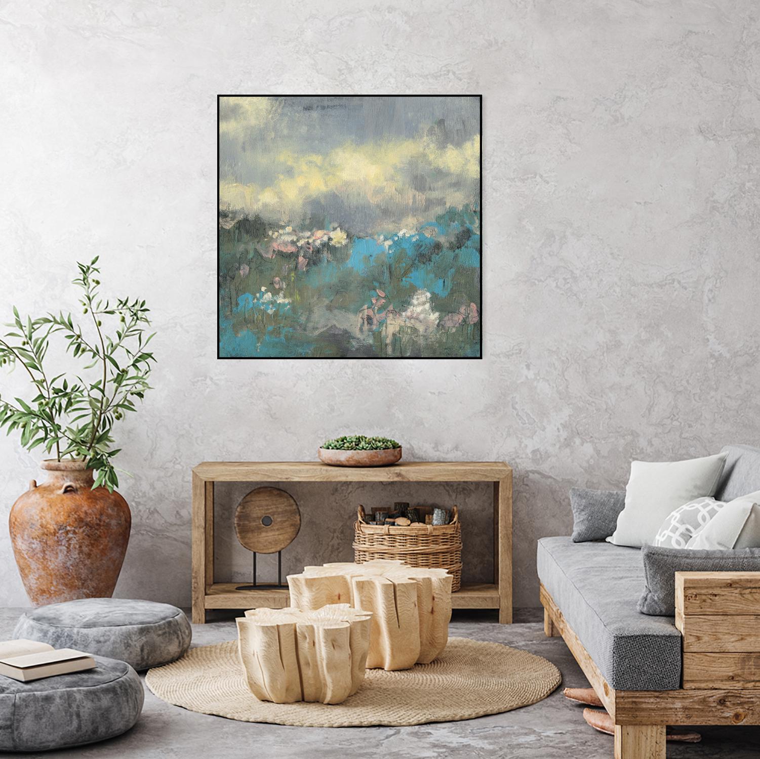 Painterly Field I by Jennifer Goldberger on GIANT ART - blue abstract