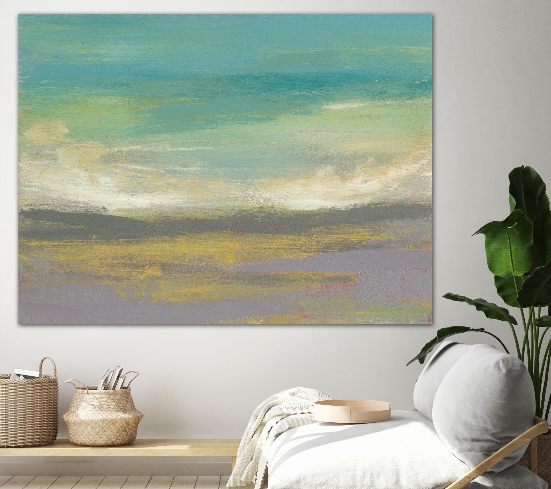 Sunset Study II by Jennifer Goldberger on GIANT ART - green abstract nature