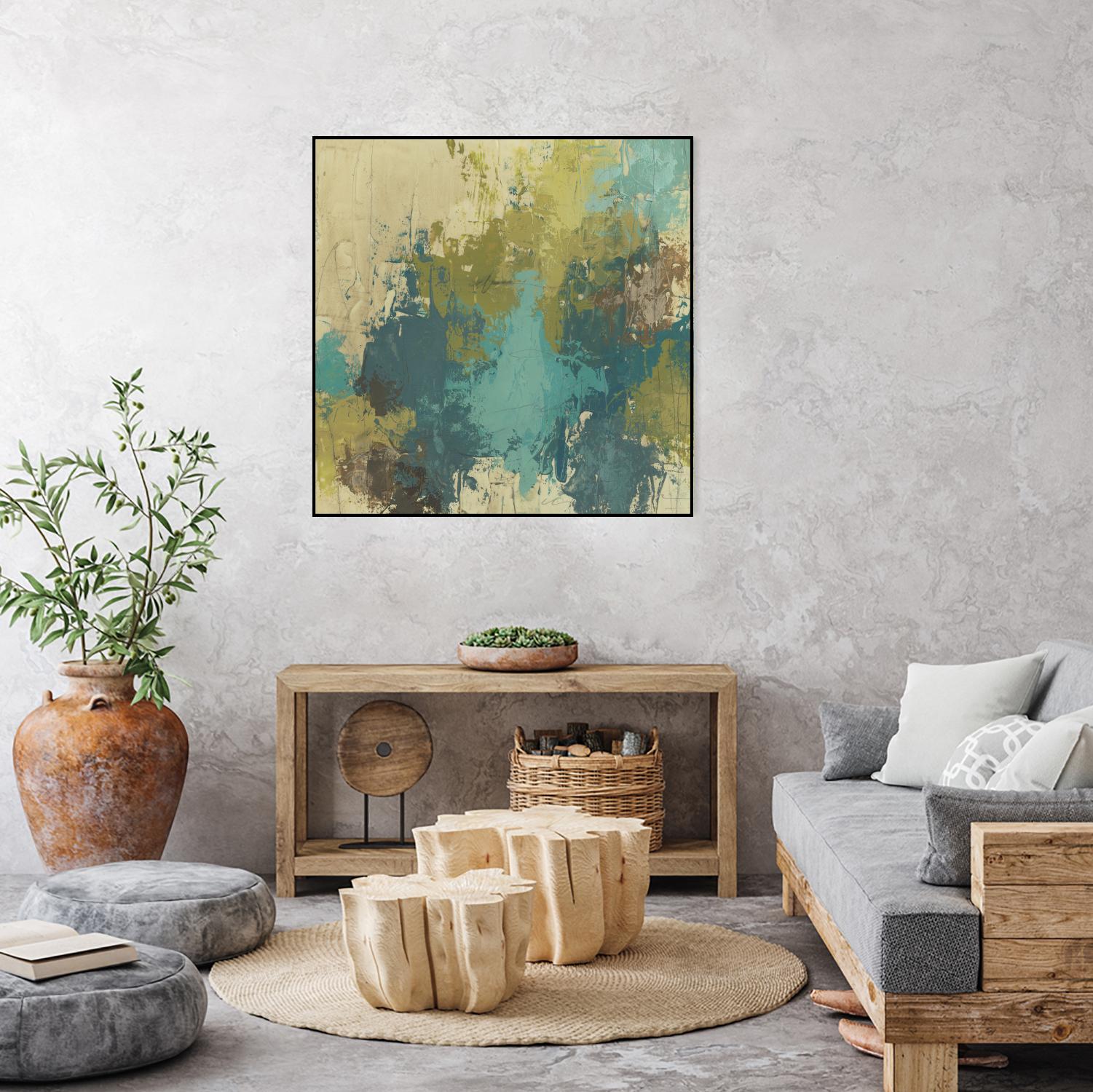 Blue Monday I by June Erica Vess on GIANT ART - green abstract