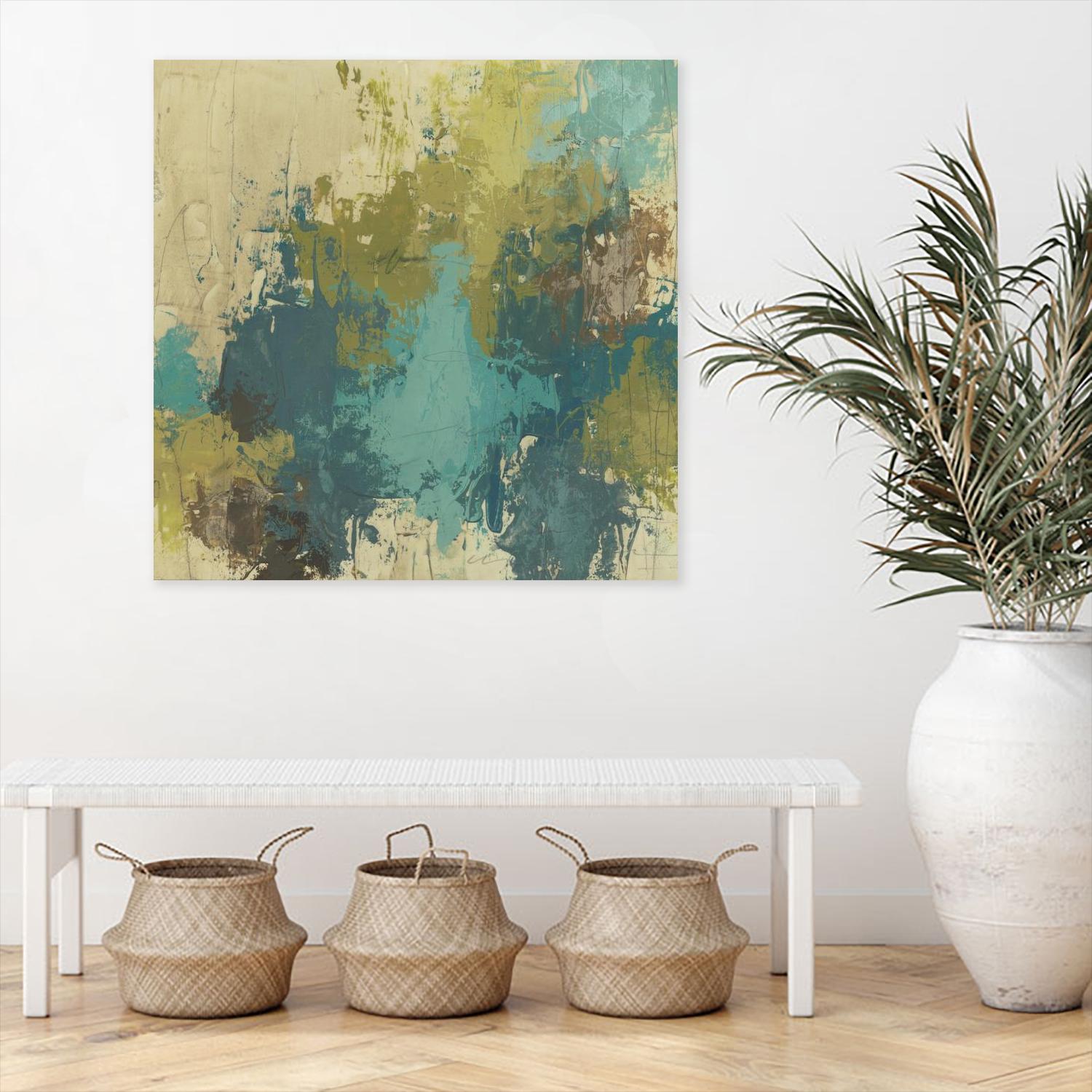 Blue Monday I by June Erica Vess on GIANT ART - green abstract