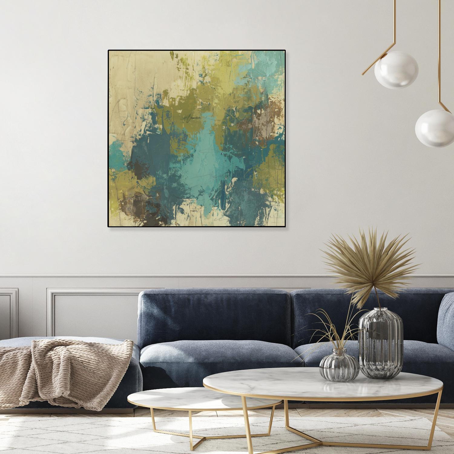Blue Monday I by June Erica Vess on GIANT ART - green abstract