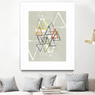 Stamped Triangles II by Jennifer Goldberger on GIANT ART - beige abstract geometrical