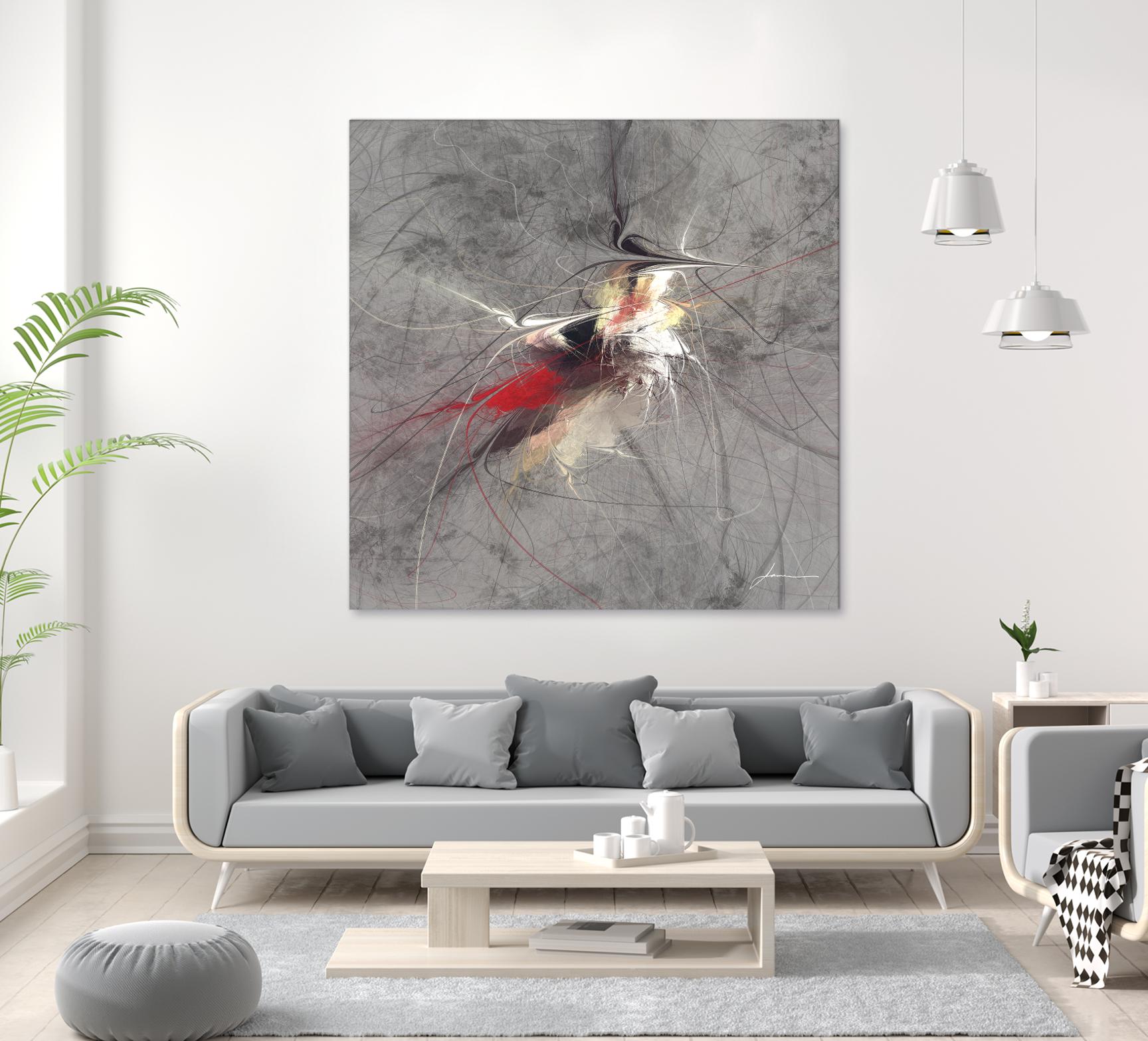 Paint Swirl I by James Burghardt on GIANT ART - red abstract