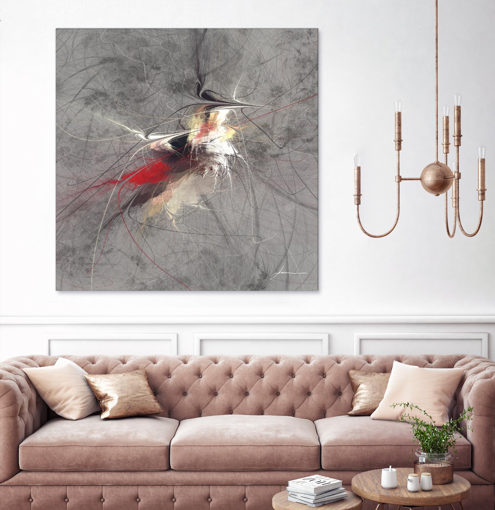 Paint Swirl I by James Burghardt on GIANT ART - red abstract