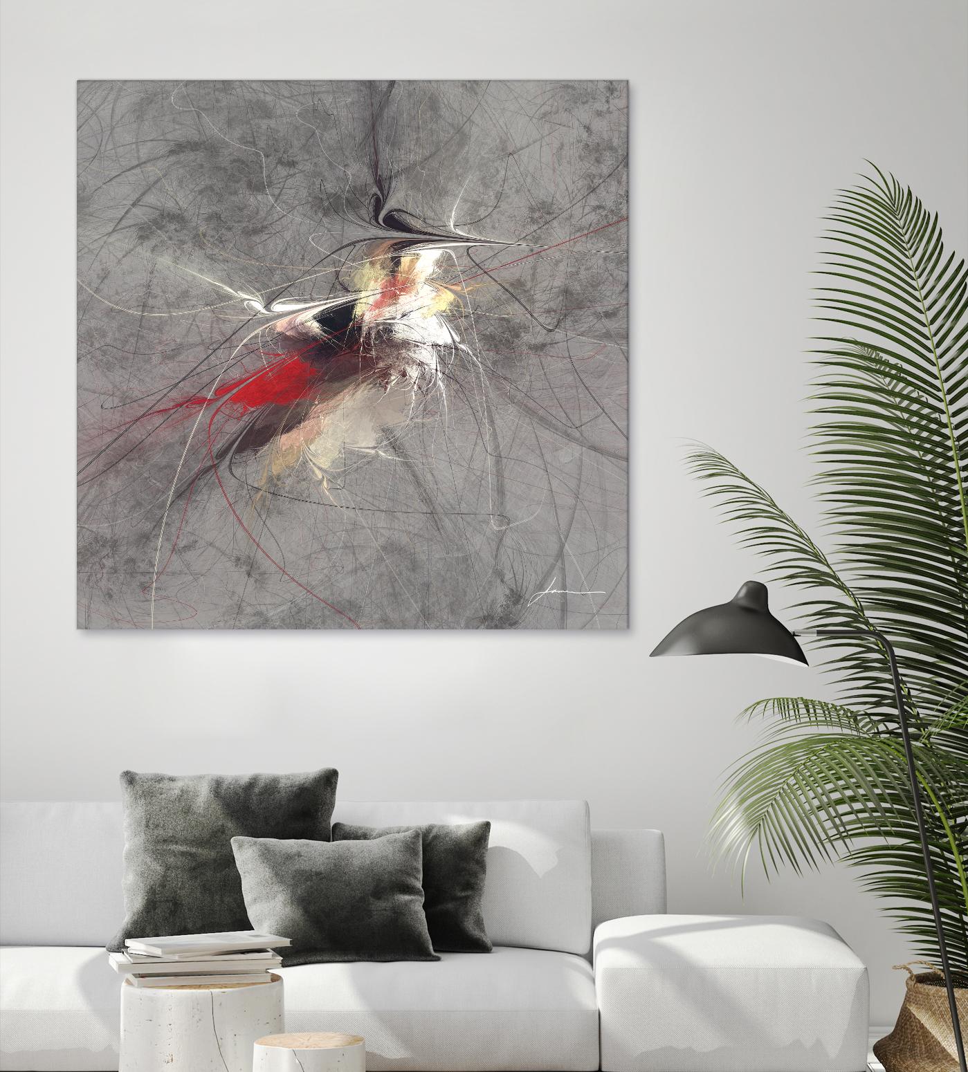 Paint Swirl I by James Burghardt on GIANT ART - red abstract