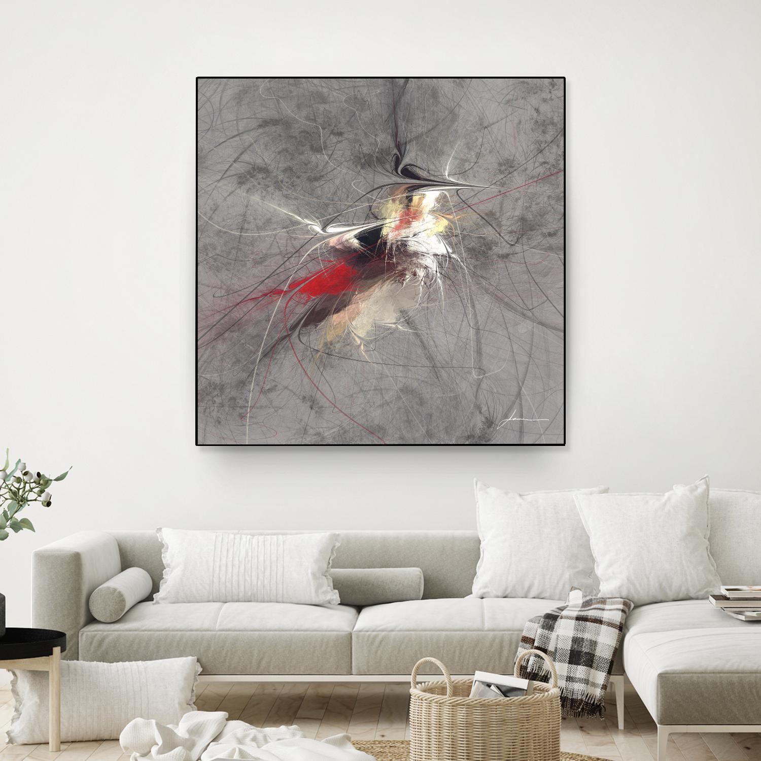 Paint Swirl I by James Burghardt on GIANT ART - red abstract