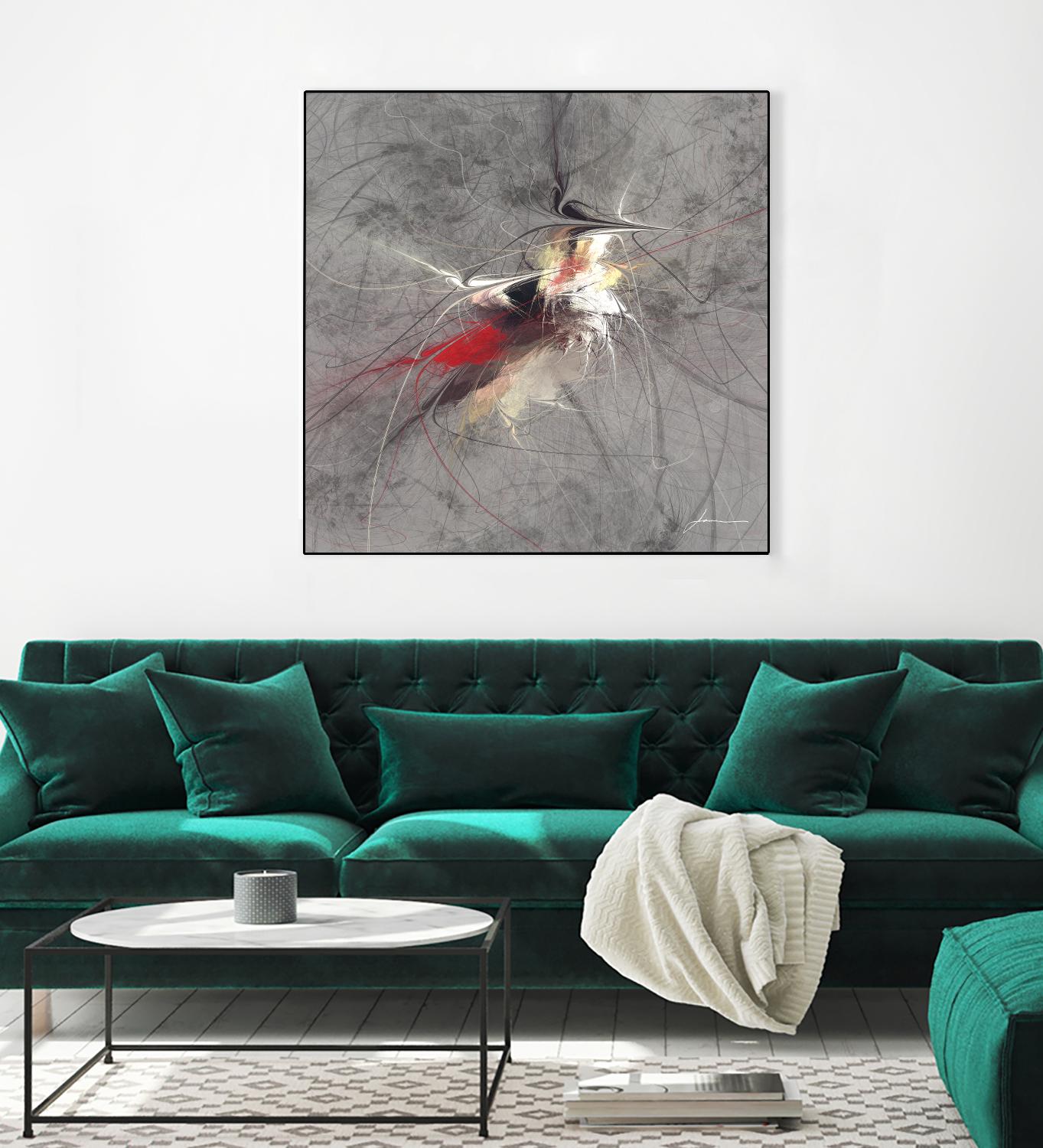 Paint Swirl I by James Burghardt on GIANT ART - red abstract