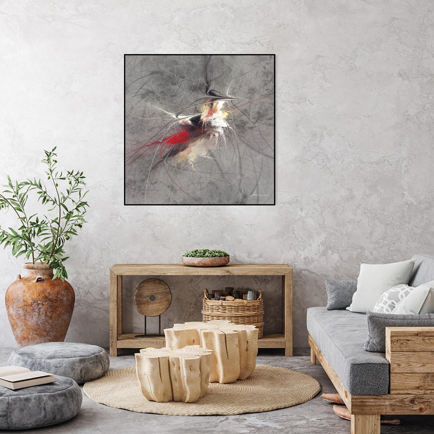 Paint Swirl I by James Burghardt on GIANT ART - red abstract