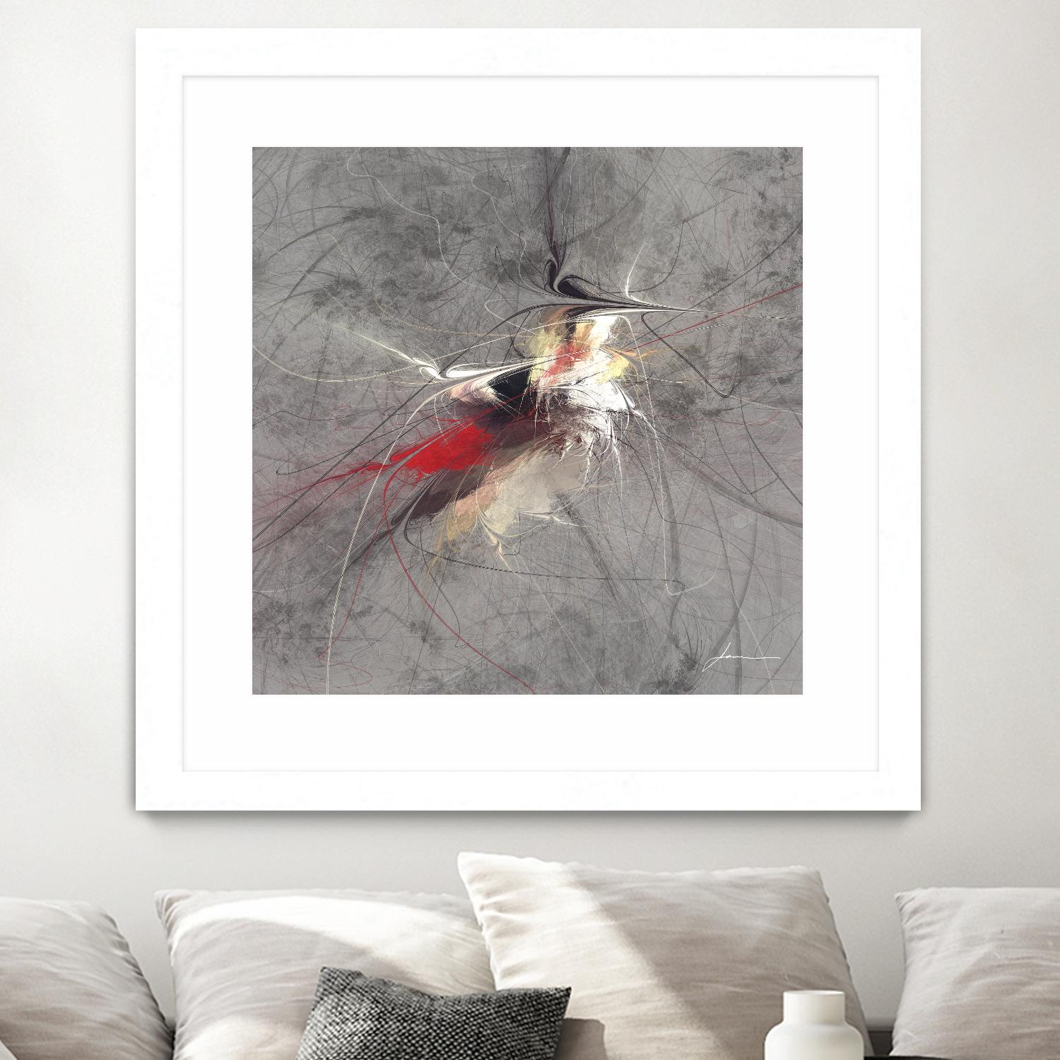 Paint Swirl I by James Burghardt on GIANT ART - red abstract