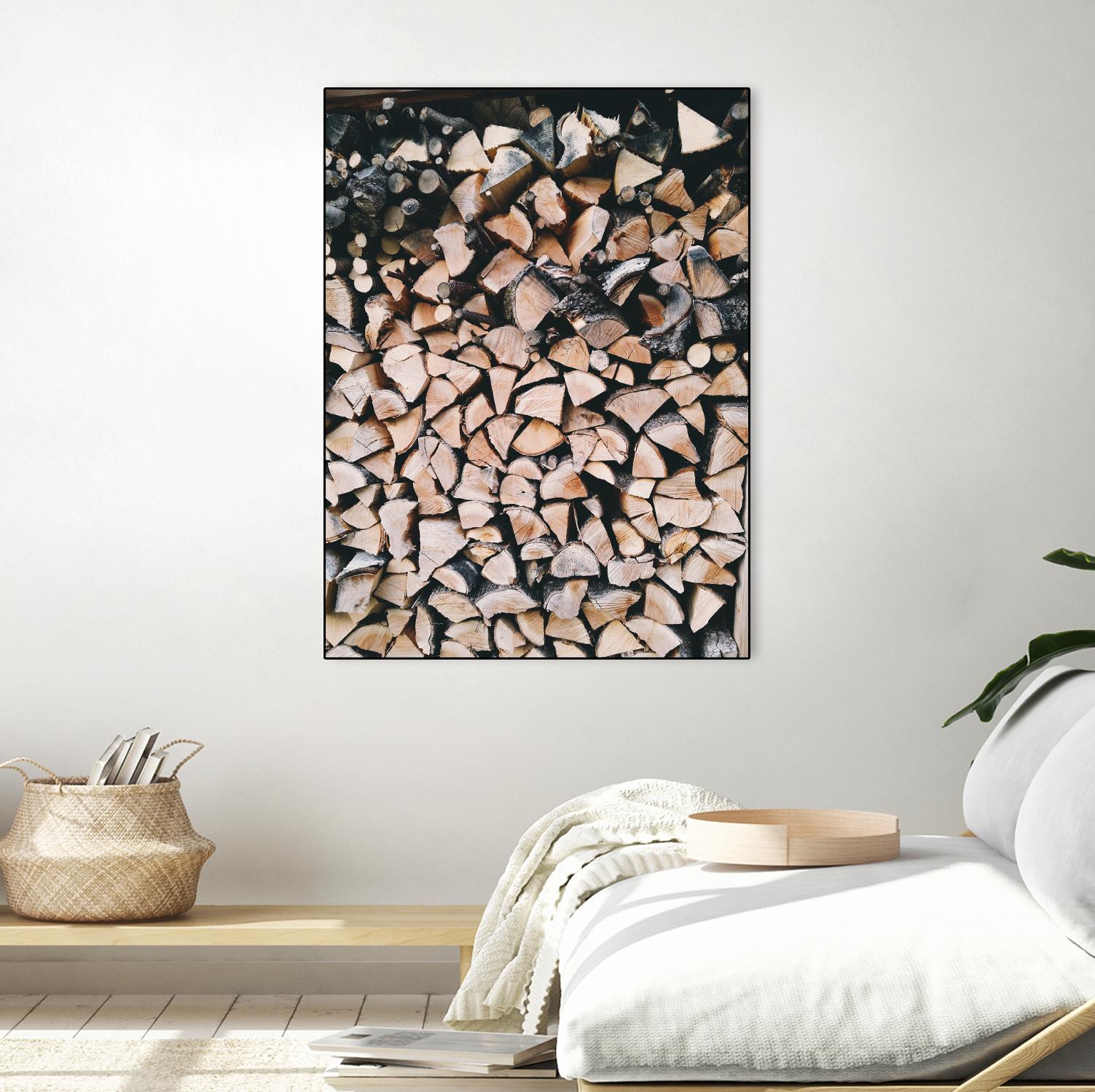 Logs by Pexels on GIANT ART - black trees