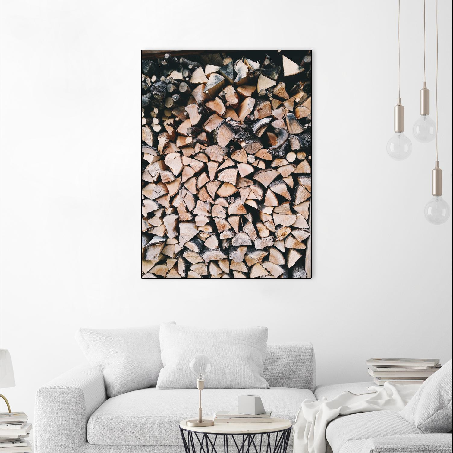 Logs by Pexels on GIANT ART - black trees
