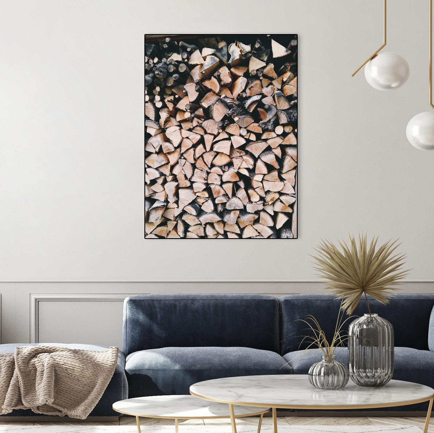 Logs by Pexels on GIANT ART - black trees