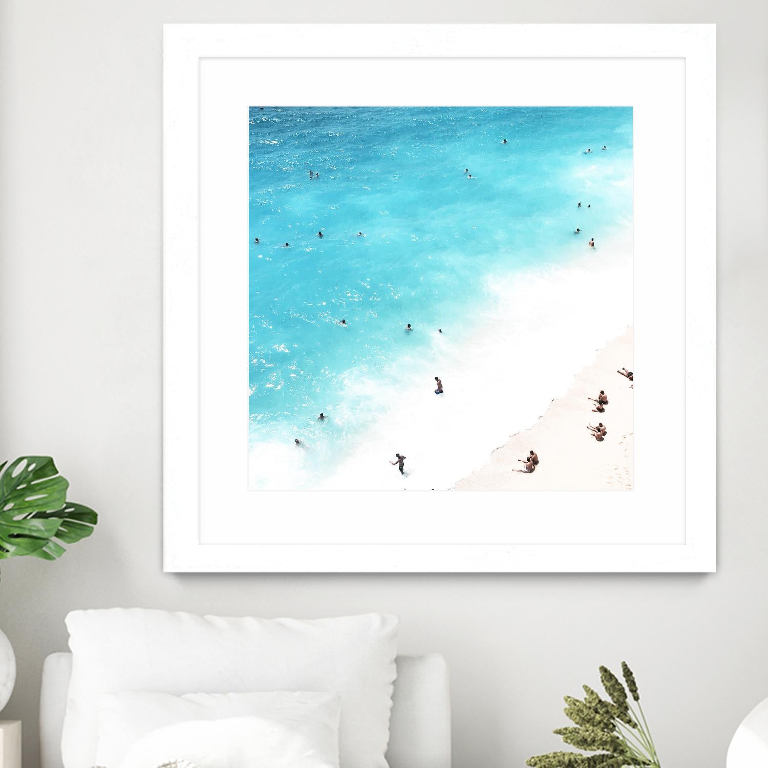 A day at the beach by Pexels on GIANT ART - blue sea scene