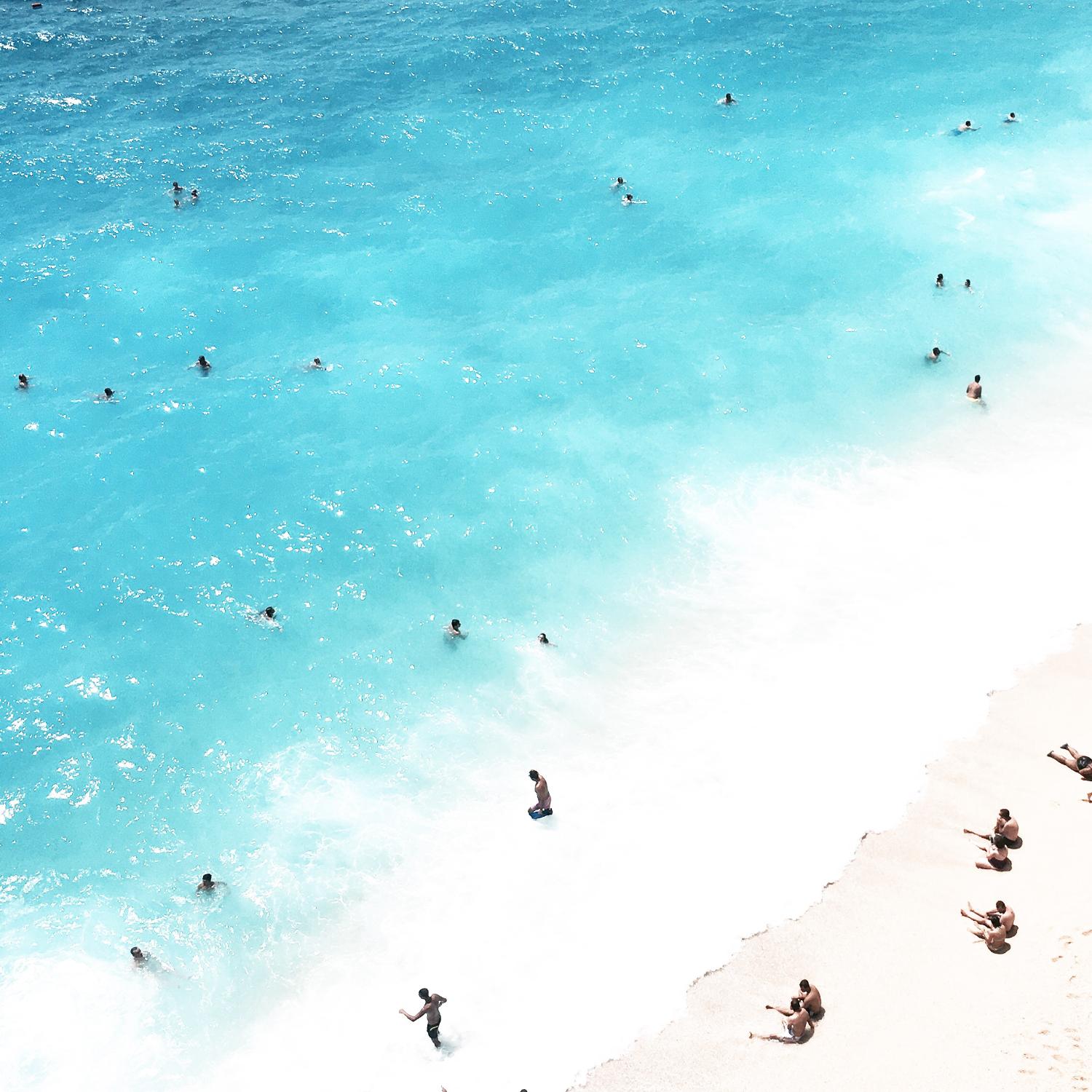 A day at the beach by Pexels on GIANT ART - blue sea scene