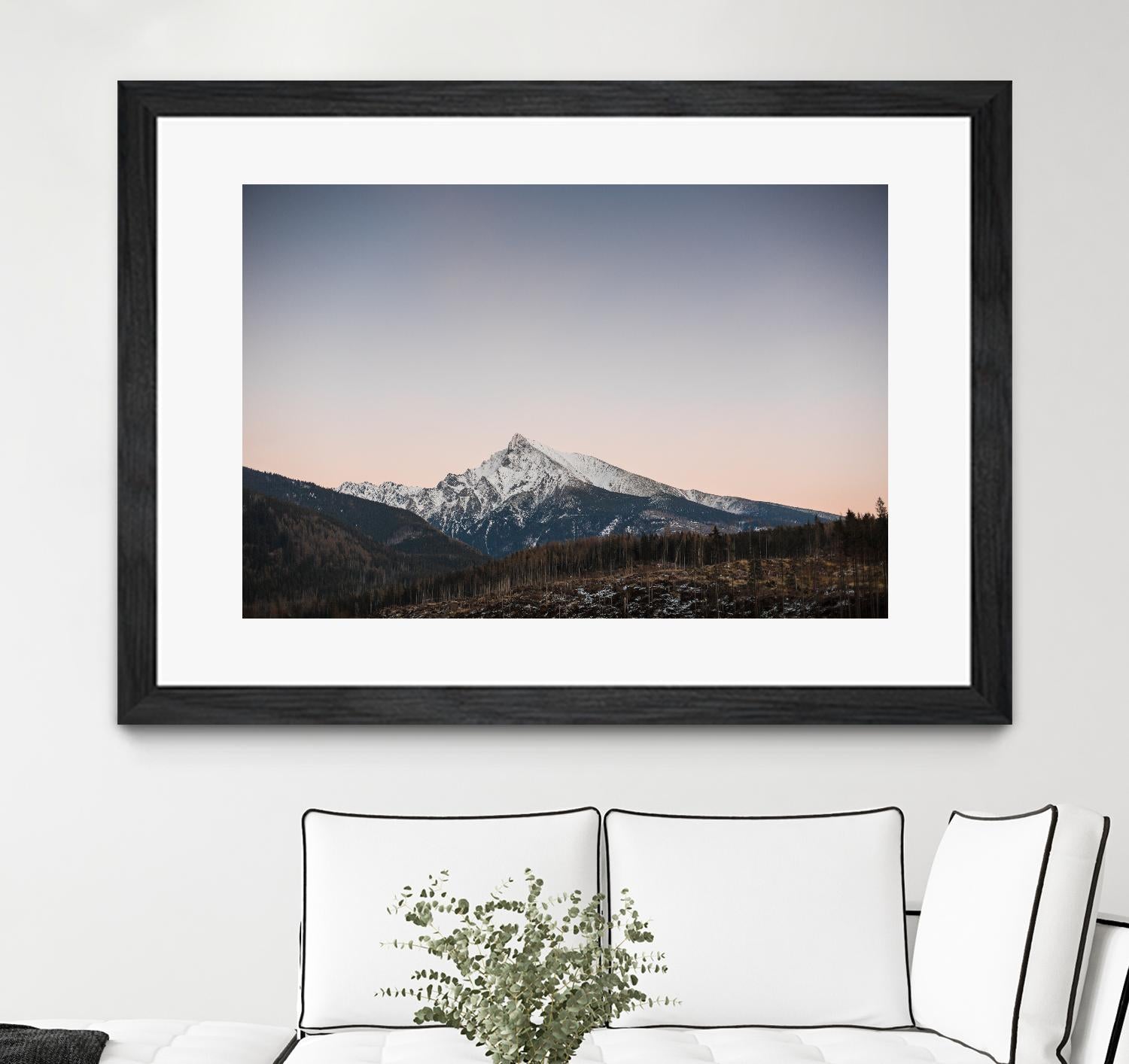 Mountain top by Pexels on GIANT ART - pink landscape