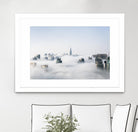 On top of the city by Pexels on GIANT ART - white city scene city above clouds