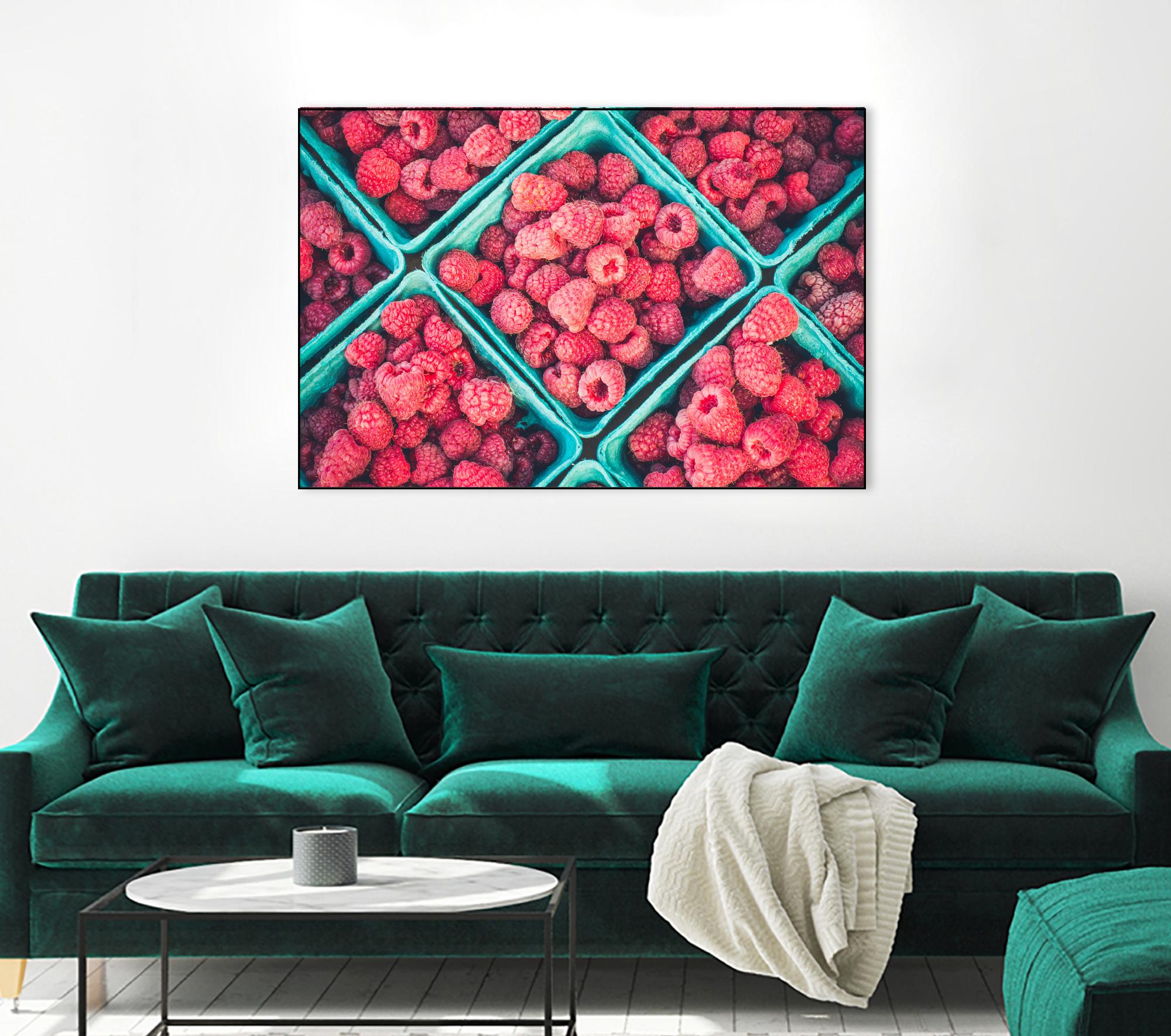 Raspberries by Pexels on GIANT ART - blue fruit-food-drink
