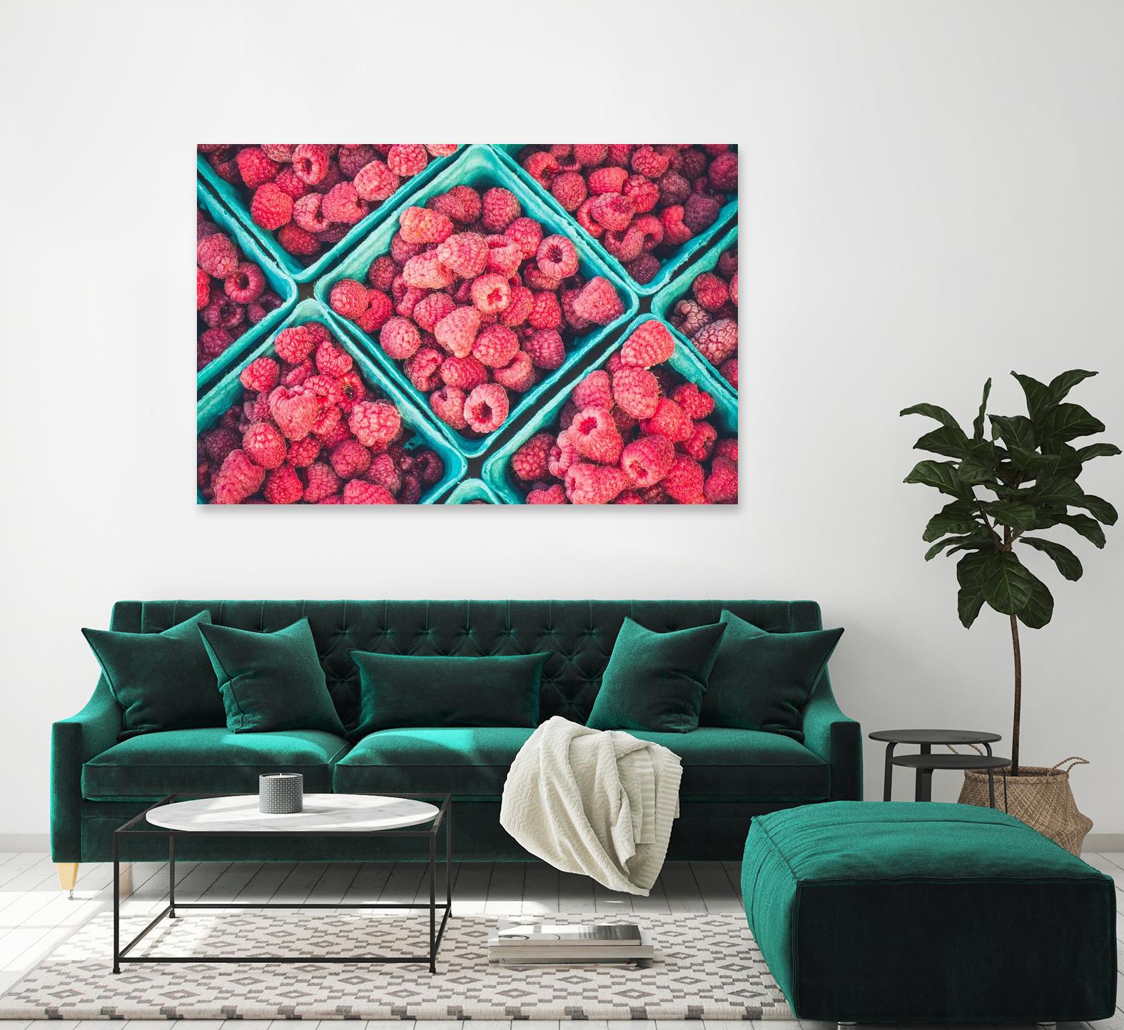Raspberries by Pexels on GIANT ART - blue fruit-food-drink