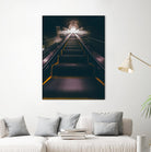 Escalator by Pexels on GIANT ART - yellow architectural