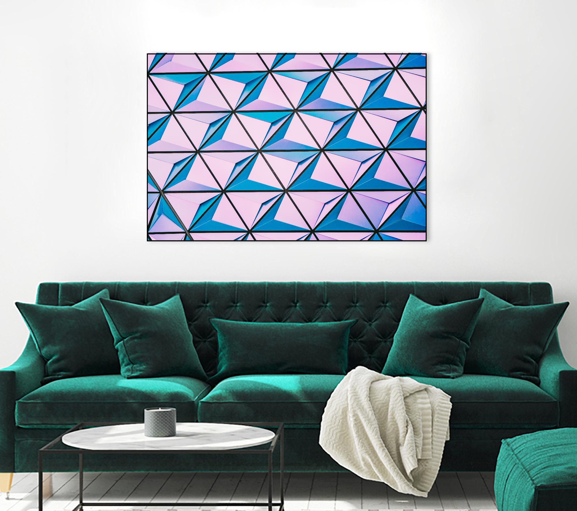 Geometrical Design by Pexels on GIANT ART - blue photo art