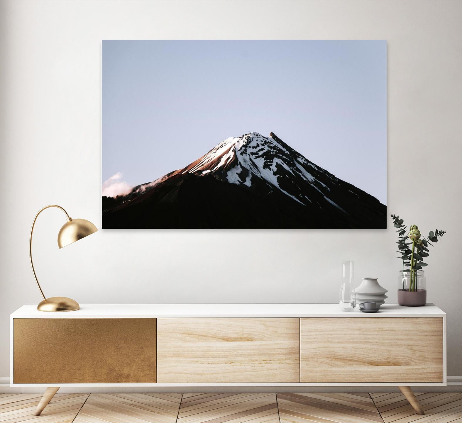 Snow on top by Pexels on GIANT ART - black landscape