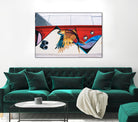 Flying fish graffiti by Pexels on GIANT ART - blue architectural