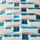 Balconies by Pexels on GIANT ART - blue architectural