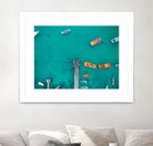Boat traffic by Pexels on GIANT ART - orange sea scene