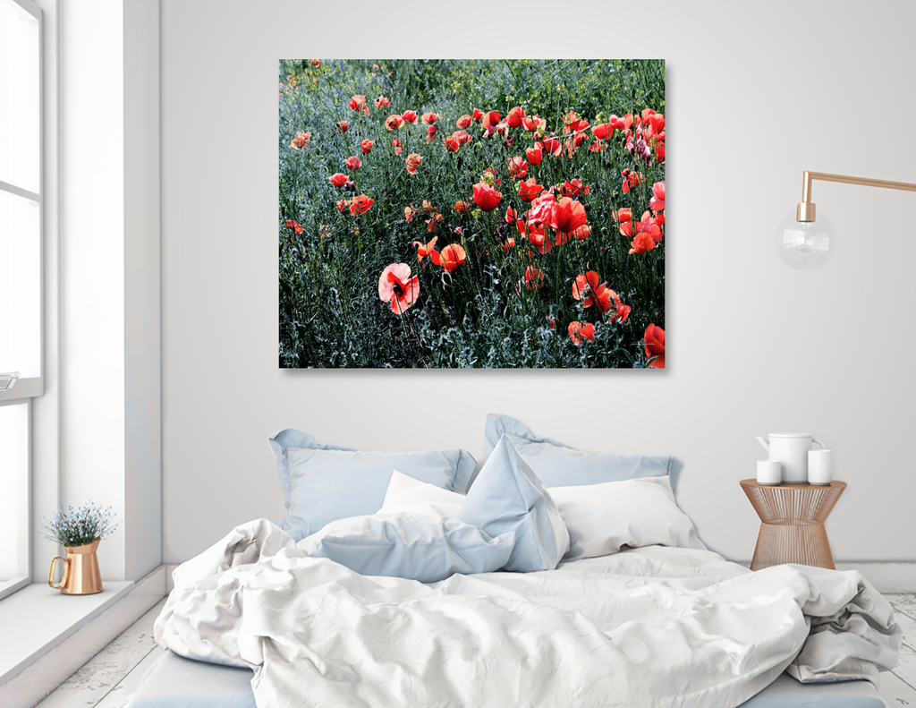 «Poppies In A Field» Canvas Print by ARTbyJWP | Curioos