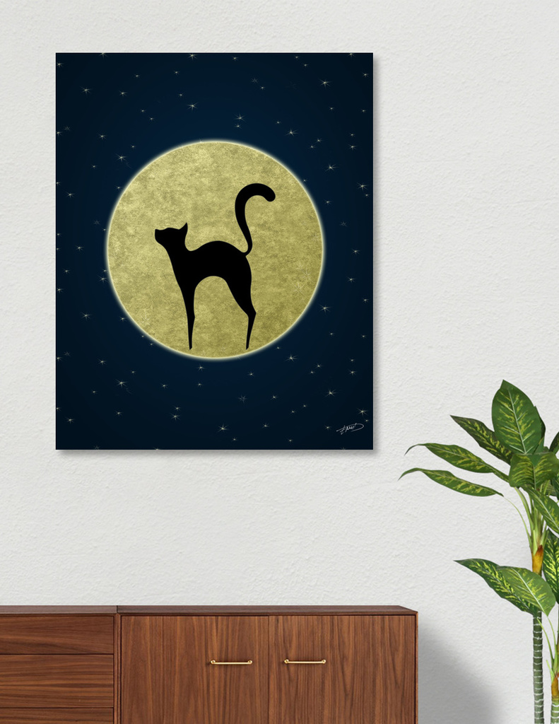 «Cat silhouette» Canvas Print by eDrawings38 | Curioos