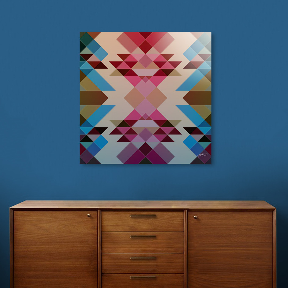 «Abstract geometric V» Acrylic Glass Print by eDrawings38 | Curioos