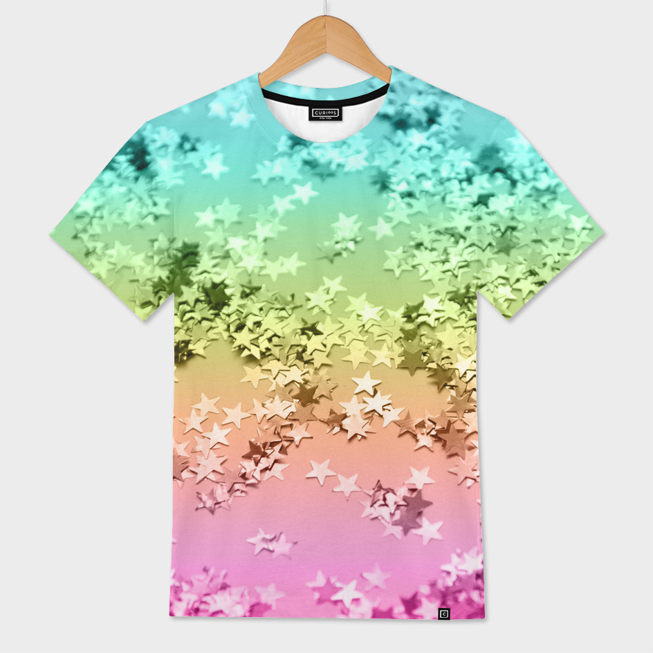Rainbow Stars Glitter #1 #shiny #decor Men's All Over T-Shirt by Anita's & Bella's Art | Curioos
