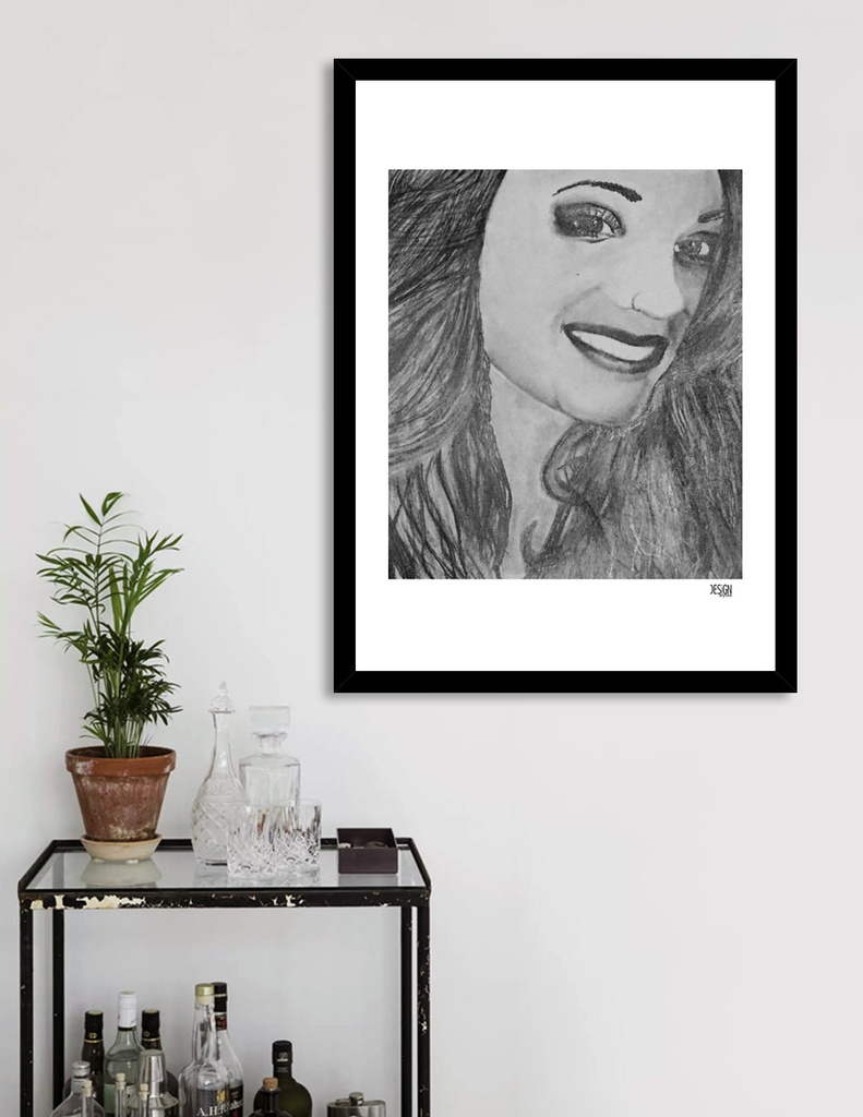 «Roommate Portrait - Graphite» Art Print by Alyssa Anderson | Curioos