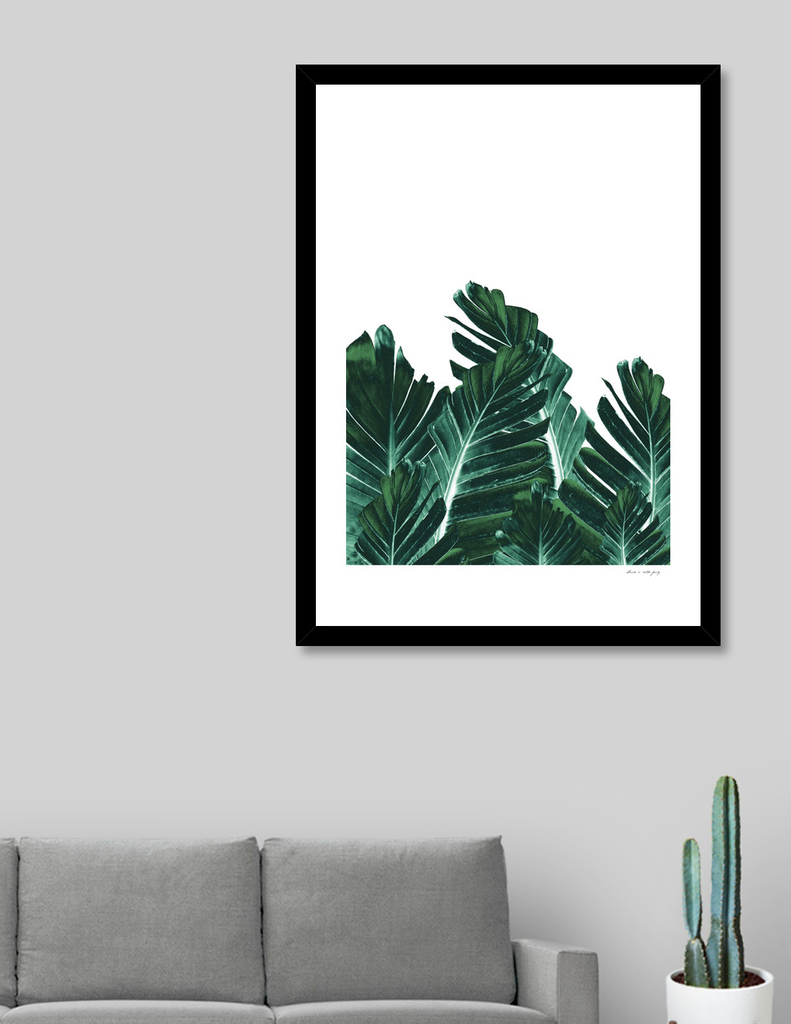 «Green Banana Leaves Dream #4 #tropical #decor #art» Art Print by Anita ...