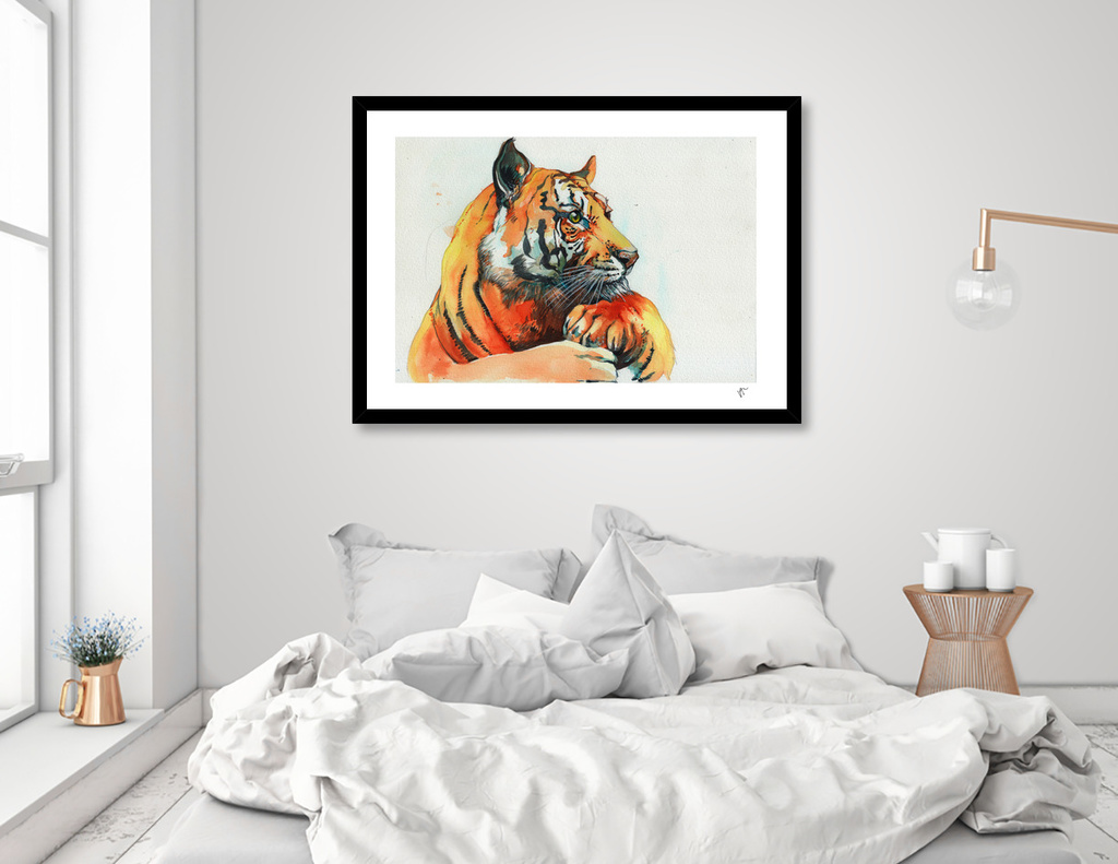 «TIGER-THE-HUNTER» Art Print by VICTOR ABARCA LIZANA | Curioos