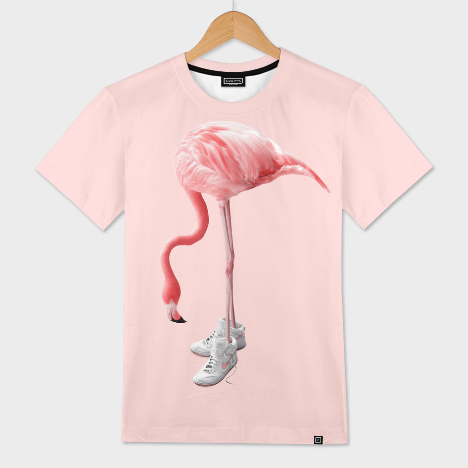 SNEAKER FLAMINGO Art Print by JONAS LOOSE