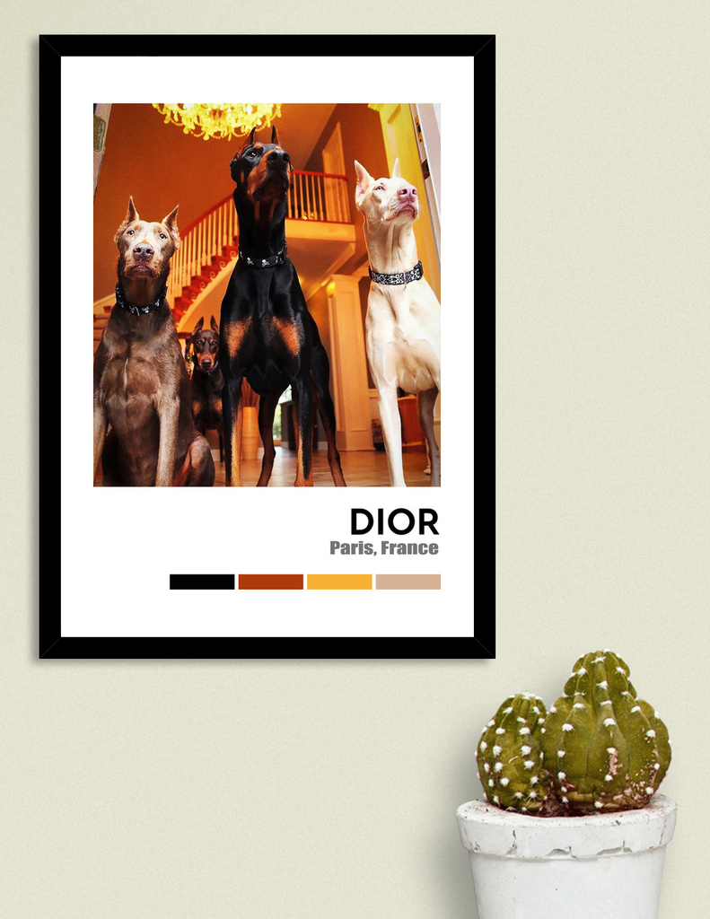 Luxury Fashion Designer Poster / Hypebeast Large Doberman Art 