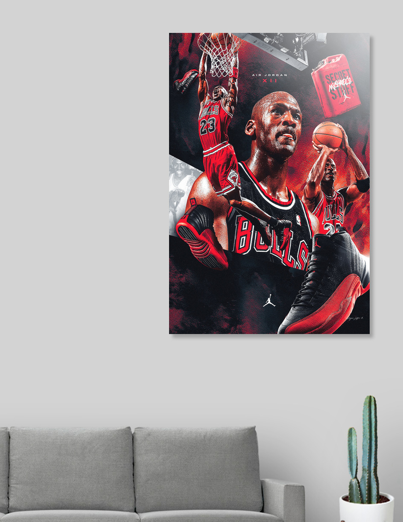 Michael Jordan Vintage Black And White, an art print by Jeff Nugroho