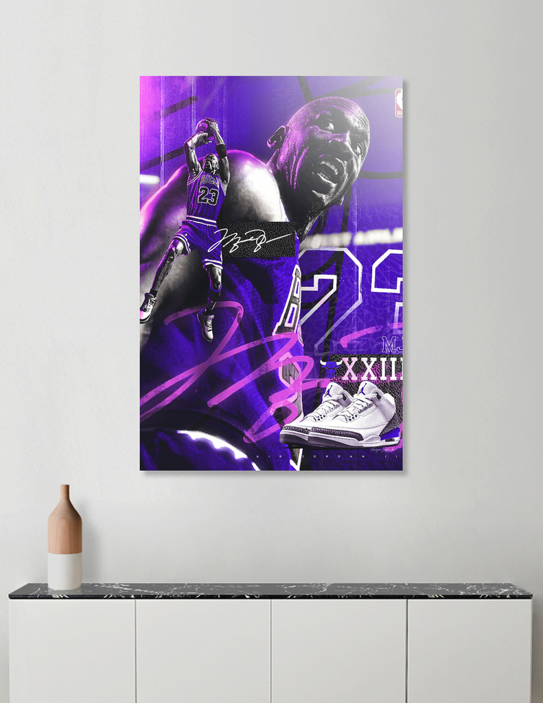 Michael Jordan Vintage Black And White, an art print by Jeff Nugroho