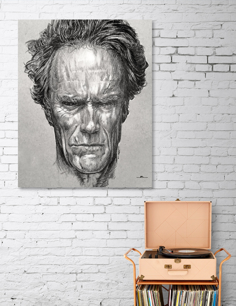 «Clint Eastwood» Canvas Print by Jason Buchwitz | Curioos