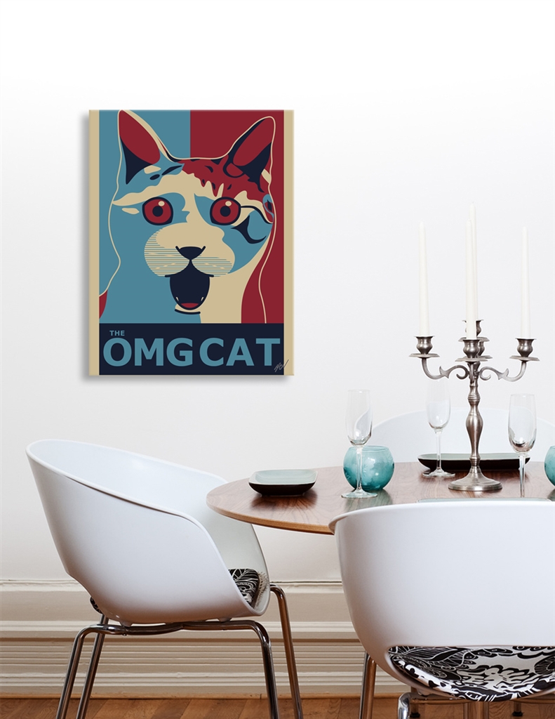 «Maicon MCN - The OMG Cat - Ob Poster» Canvas Print by ...