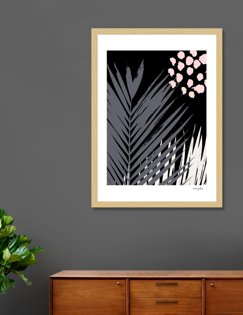 «Leaves on Black 2» Art Print by IVETA ANGELOVA | Curioos