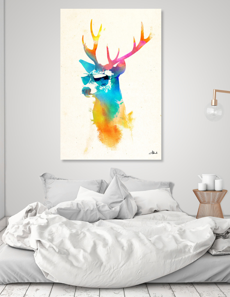 «Sunny Stag» Canvas Print by Robert Farkas | Curioos