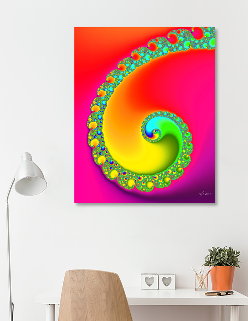 Neon Swirl Canvas Print By Lyle Hatch Curioos