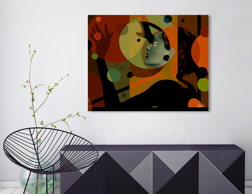 «Technicolor, Looking to the other side» Canvas Print by Mar Cantón ...