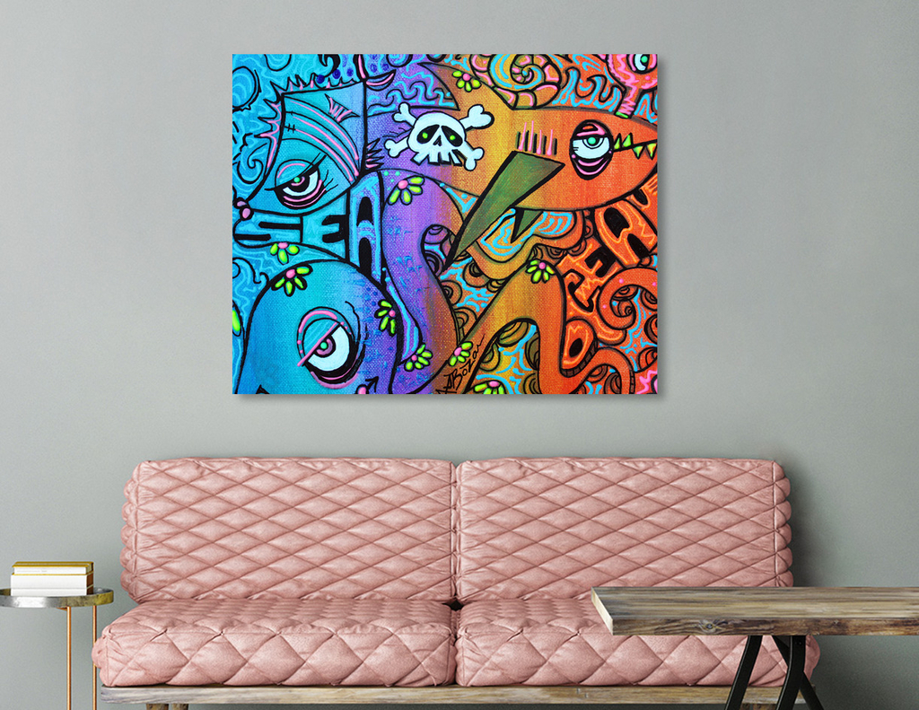 «Ocean By The Sea» Canvas Print by Laura Barbosa | Curioos