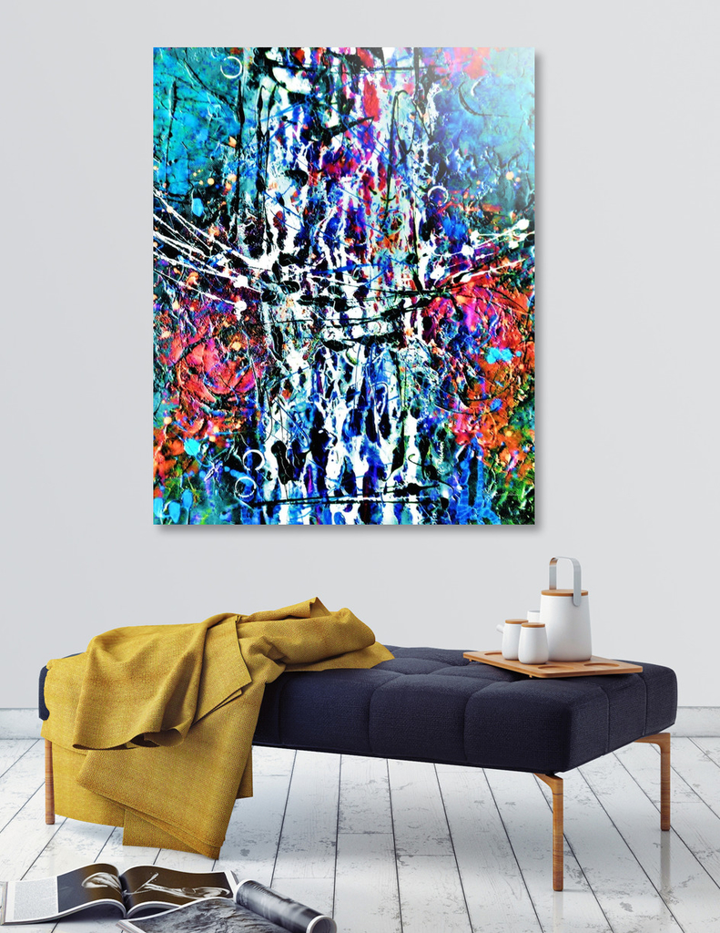 «Blues» Acrylic Glass Print by Annabella Rharbaoui | Curioos