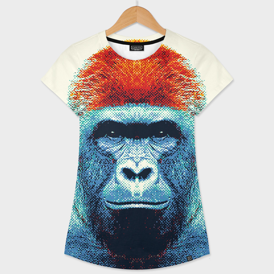 «Gorilla - Colorful Animals» Women's All Over T-Shirt by Raquel Catalan ...