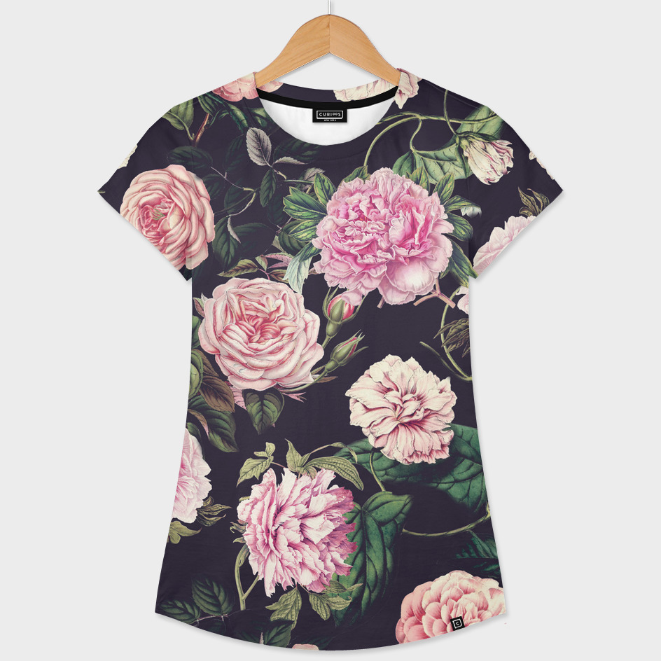 Dark Floral Pattern Women S All Over T Shirt By Rizki Irfansyah Curioos