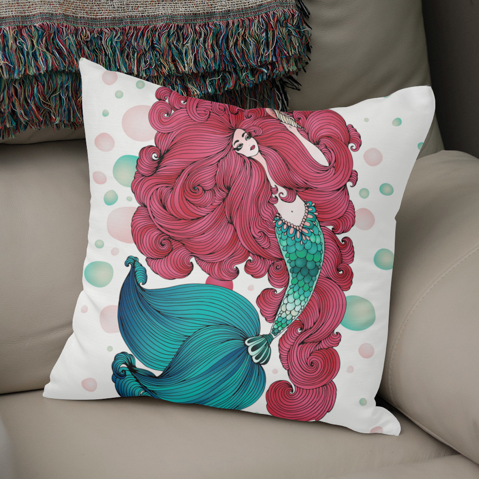 «Mermaid» Throw Pillow by MikArt | Curioos